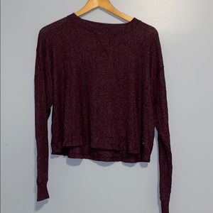 dark purple/ maroon long sleeve tee